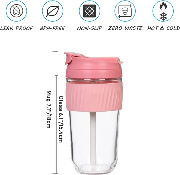 Reusable_Glass_Coffee_&_Juice_Mug_Shaker_with_Lid_&_Straw_Pack_of_1,_Thick_Borosilicate_Glass_Tumbler_500ml,_Leak-Proof_Travel_Cup_Sipper_Bottle_for_Hot_&_Cold_Drinks_(Multicolor)