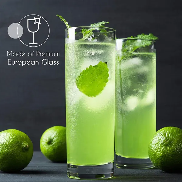 _Highball_Glasses_with_Heavy_Base,_Clear_Drinking_Glasses_Set_for_Water,_Juice,_Cocktails,_Wine,_Beer,_and_Whiskey,300ml,_Set_of_6_(Round)