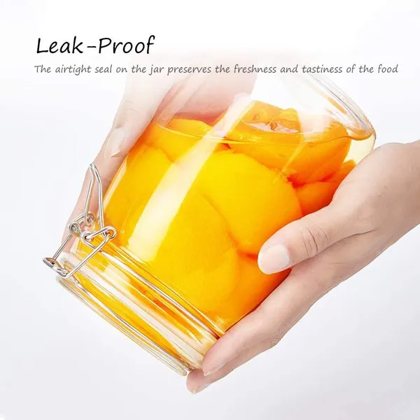 _Glass_Jar_and_Container_with_Airtight_Swing_Cap_-_Leak_Proof_Rubber_Gasket_and_Hinged_Lid_-_Perfect_for_Kitchen_Cereal,Spices,_Masala_&_Pickle_-_1200_ml,_Set_of_2