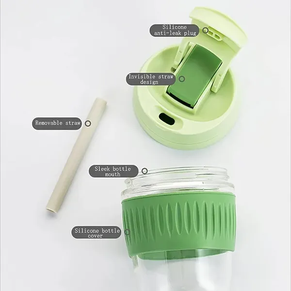 Reusable_Glass_Tumbler_with_Lid_and_Straw,_350ml_Coffee_Travel_Mug,_Leak-Proof_Coffee_Cup,_BPA_Free,_Dishwasher_Pack_of_1_(Multi_Color)