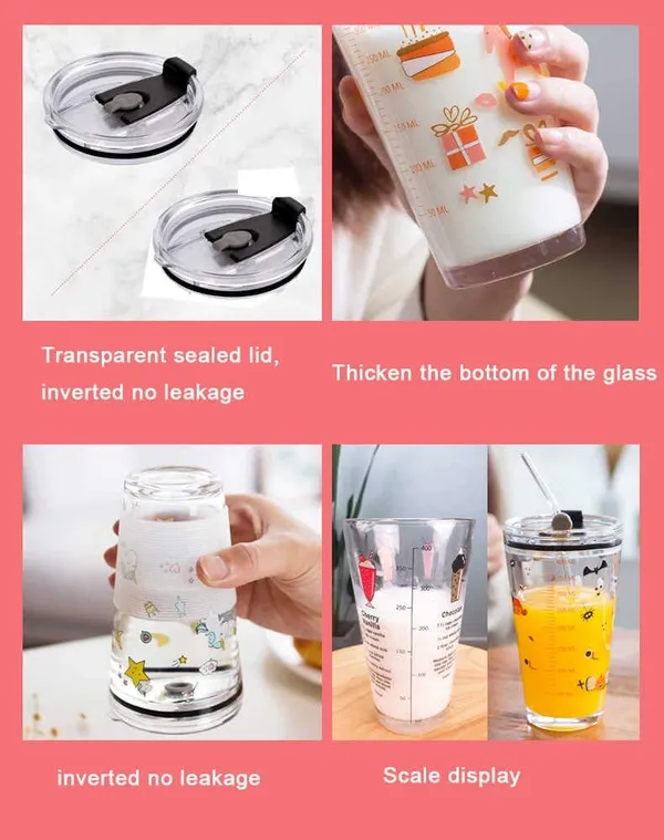 Drinking_Glass_Measuring_Mug/Cup_with_Silicone_Straw_and_Glass_Lid_Cartoon_Pattern,_Creative_Multipurpose_Drink_for_Milk,_Tea,_Coffee,_Juice,_Thick_Shake_(Set_of_1)_400_ml