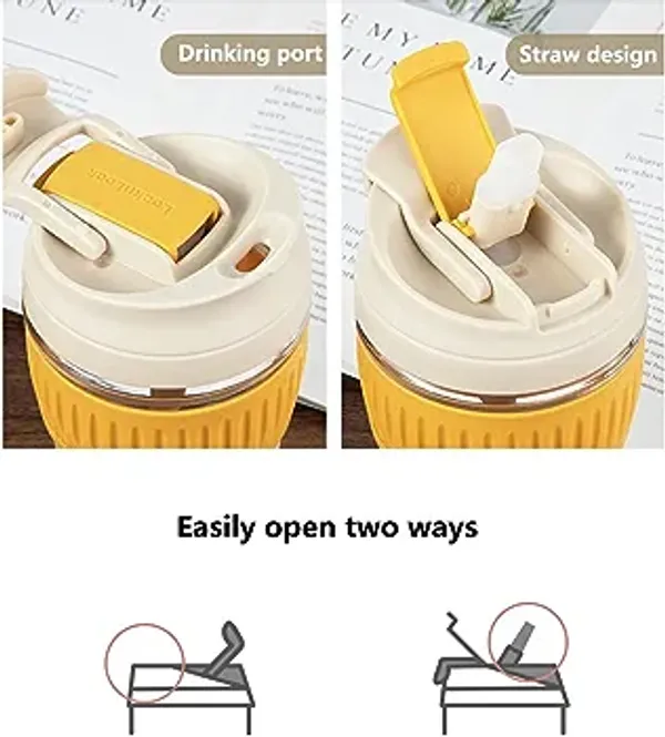 Reusable_Glass_Tumbler_with_Lid_and_Straw,_350ml_Coffee_Travel_Mug,_Leak-Proof_Coffee_Cup,_BPA_Free,_Dishwasher_Pack_of_1_(Multi_Color)