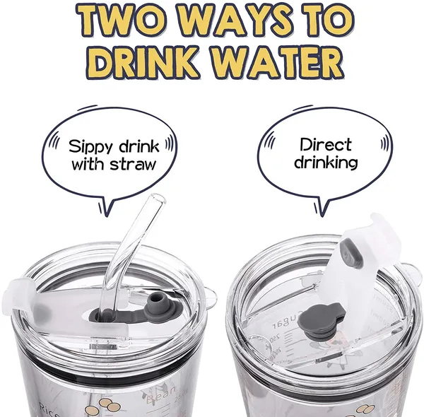Drinking_Glass_Measuring_Mug/Cup_with_Silicone_Straw_and_Glass_Lid_Cartoon_Pattern,_Creative_Multipurpose_Drink_for_Milk,_Tea,_Coffee,_Juice,_Thick_Shake_(Set_of_1)_400_ml