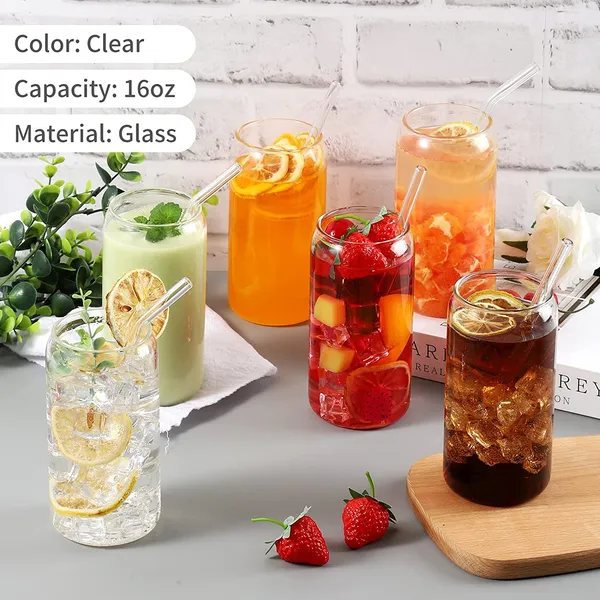 Drinking_Glasses_with_Glass_Straw_Set_of_6,_500ml_Beer_Glasses_Can_Shaped_Glass_Cups,_Tumbler_for_Cold_Coffee,_Smoothies,_Juice,_Soda,_Any_Drink_and_Any_Occasion_(6)