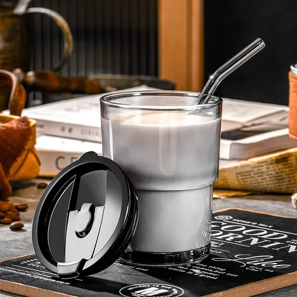 Glass_Tumbler_with_Silicone_Straw_and_Lid_435ml,_Glass_Cup_with_Leather_Sleeve,_Glass_Coffee_Mugs_for_Straw_and_Direct_Drinking_Mouth_Dual_Use,_Summer_Travel_Essential_Bottle_Pack_of_1_(Black)