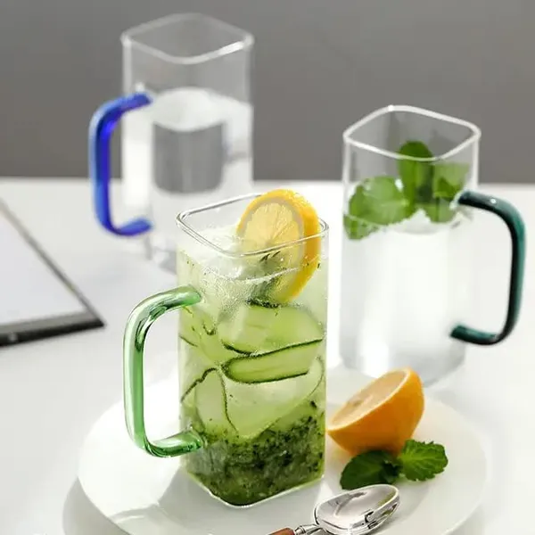 Square_Glass_Cups_with_Lids_and_Straws_Iced_Coffee_Mugs_with_Colored_Handle_400ml_Drinking_Glasses_Wide_Mouth_Glass_Tumbler_for_Home_Office_Summer_Party_(Pack_of_1)