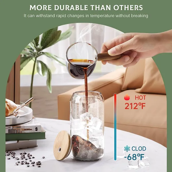 Beer__Airtight_Wooden_Lid_and_Glass_Straw_Pack_of_1,_Mason_Sipper_Travel_Home_Office_Coffee_Hot_&_Cold_Beverage_Tumbler_540ml