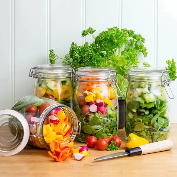 _Glass_Jar_and_Container_with_Airtight_Swing_Cap_-_Leak_Proof_Rubber_Gasket_and_Hinged_Lid_-_Perfect_for_Kitchen_Cereal,Spices,_Masala_&_Pickle_-_1200_ml,_Set_of_2