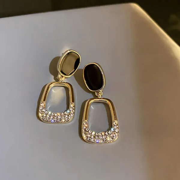 Korean_Women’s_CZ_Geometric_Square_Dangle_Drop_Earrings,Fashion_Jewelry_Gifts