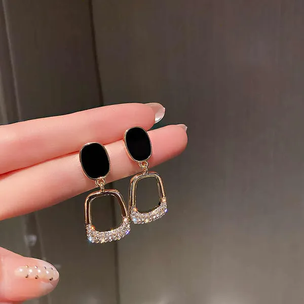 Korean_Women’s_CZ_Geometric_Square_Dangle_Drop_Earrings,Fashion_Jewelry_Gifts