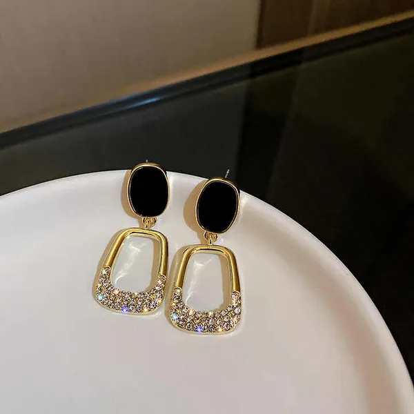 Korean_Women’s_CZ_Geometric_Square_Dangle_Drop_Earrings,Fashion_Jewelry_Gifts