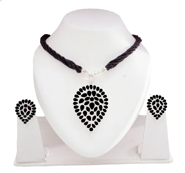 Assamese_Traditional_Silver_Plated_Black_Minakari_Combo_Jewellery_Set_For_Women_&_Girls