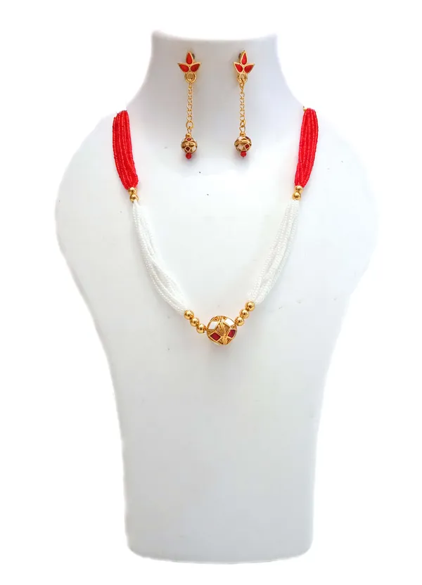 Assamese_Traditional_Red_White_Meenakari_Moni_Mala_Jewellery_Set