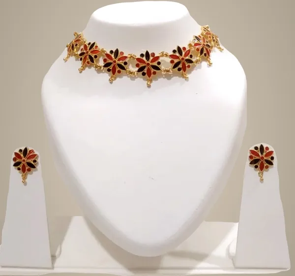 Assamese_Gold_Plated_Star_Golpota_Necklace_Set_For_Women_&_Girl