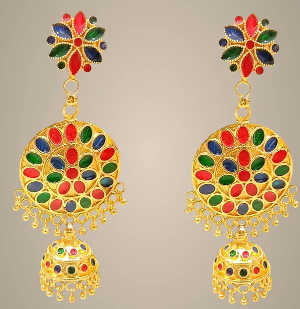 Assamese_Copper_Japi_Jhumka_Earring_For_Girls_&_Women