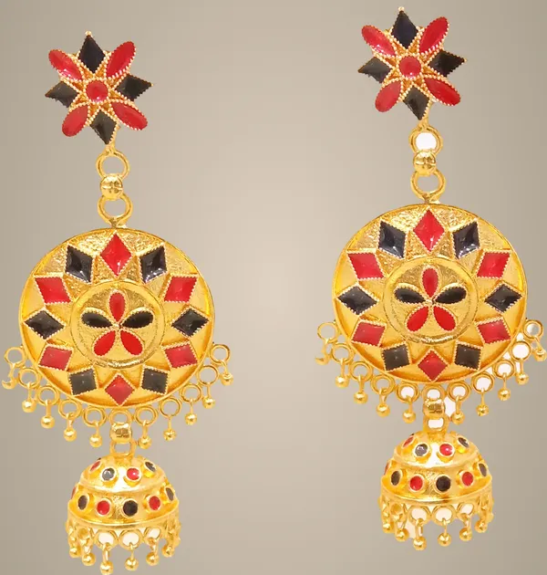 Assamese_Copper_Jhumka_Earring_For_Girls_&_Women