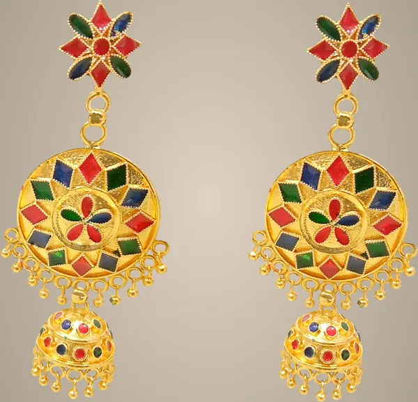 Assamese_Copper_Jhumka_Earring_For_Girls_&_Women