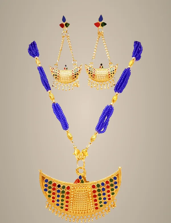 Assamese_Traditional_Multi_Colour_Junbiri_Jewellery_Set_For_Women