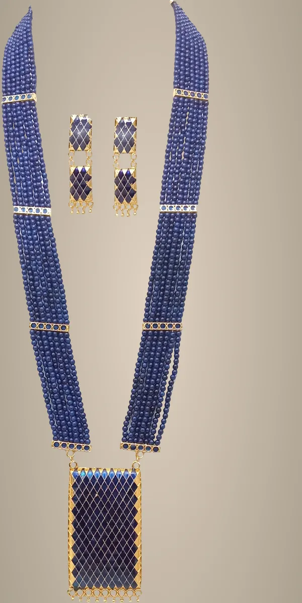 Assamese_Traditional_Blue_Colour_Biscuit_Jewellery_Set_For_Women
