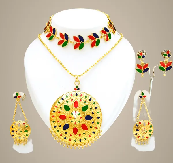 Assamese_Traditional_Multi_Colour_Japi_And_Golpata_Combo_Jewellery_Set_For_Women