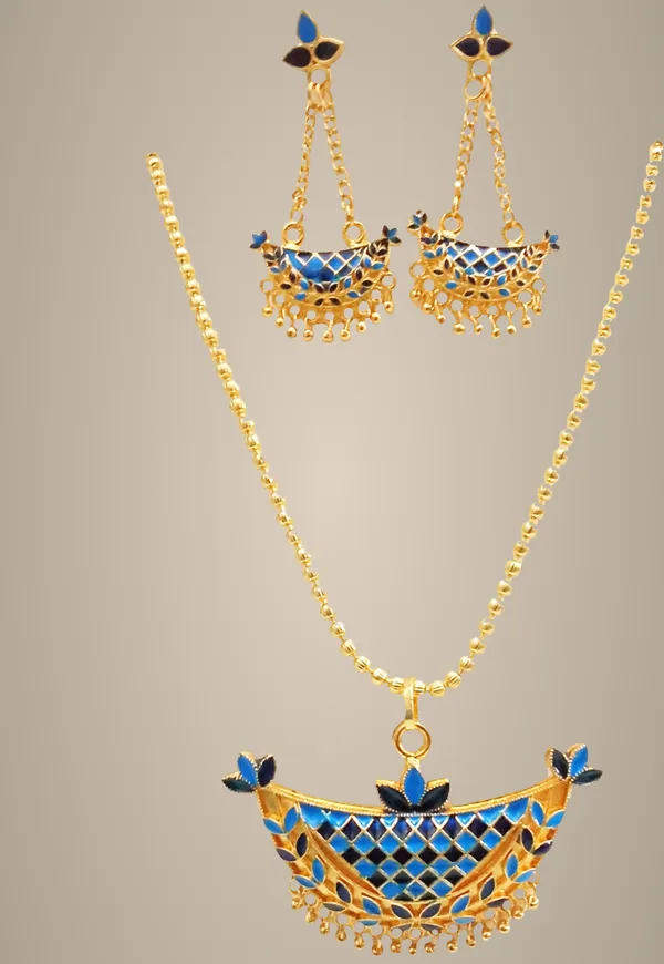 Assamese_Traditional_Blue_Firozi_Joonbiri_Jewellery_Set_For_Women