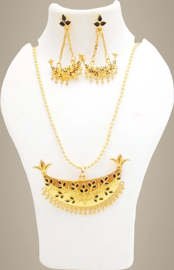 Assamese_Traditional_Black_Colour_Junbiri_Jewellery_Set_For_Women