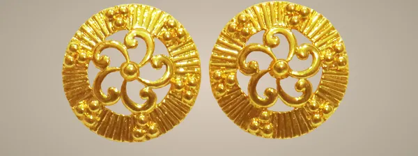 Assamese_Traditional_Gold_Plated_Copper_Stud_Earring_For_Girls_&_Women