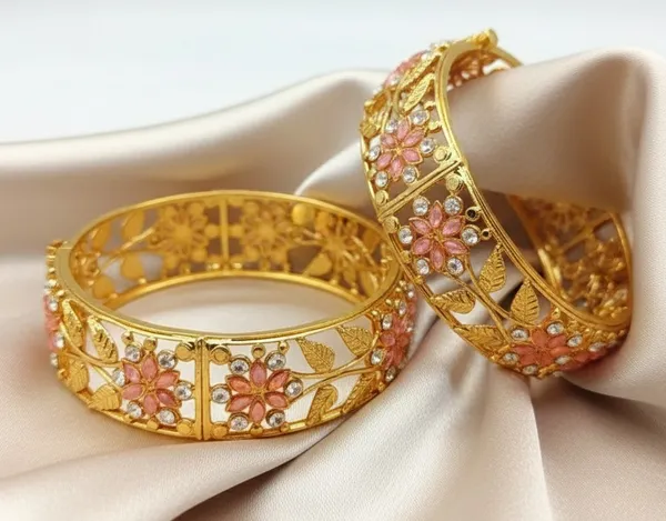 Assamese_Traditional__Copper_gold_plated_pink_white_stone_bangle_for_girls_&_women_(Pack_of_2)