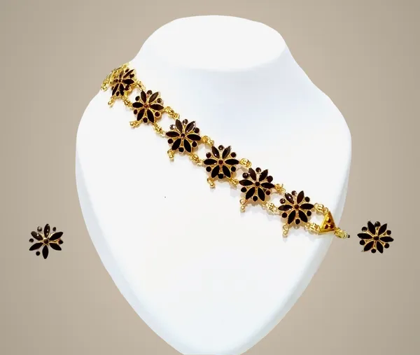 Assamese_Traditional_Gold_Plated_Black_Colour_Golpata_Necklace_Set_For_Girls_&_Women