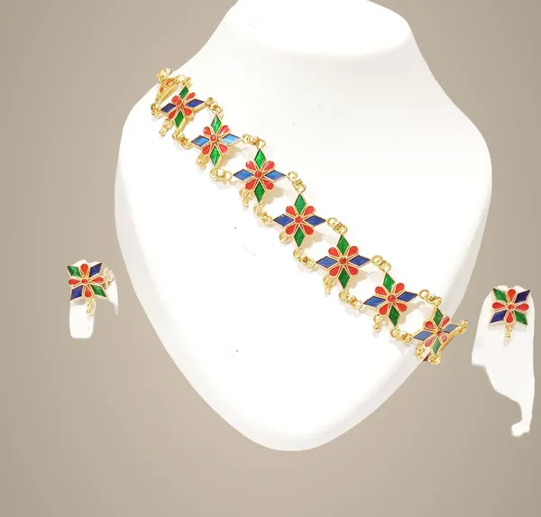 Assamese_Traditional_Gold_Plated_Multicolour_Golpata_Necklace_Set_For_Women