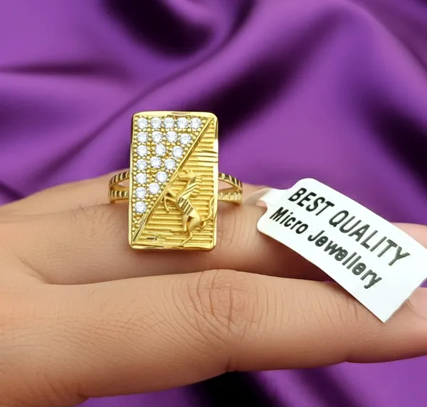 Balaji_Gold_Golden_Premium_Rectangular_Dual-Design_Cz_Men's_Statement_Ring_For_Men
