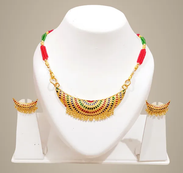 Assamese_Traditional_Gold_Plated_Multicolour_Joon_Tassel_Jewellery_Set_For_Women