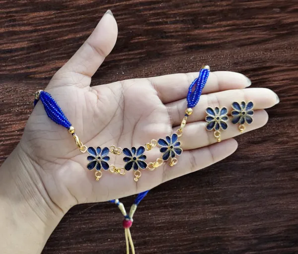 Assamese_Traditional_Blue_Meenakari_Tassel_Golpata_Jewellery_Set