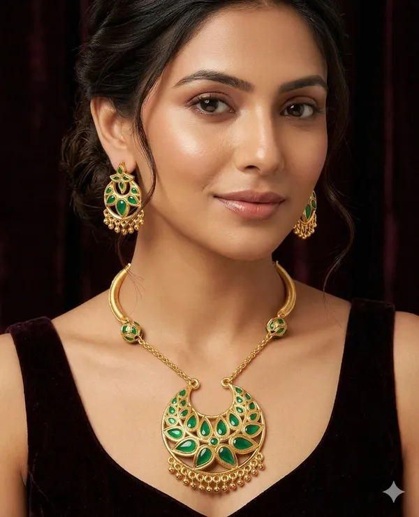 Assamese_Traditional_Copper_Based_Green_Ball_With_Chain_Jun_Jewellery_Set