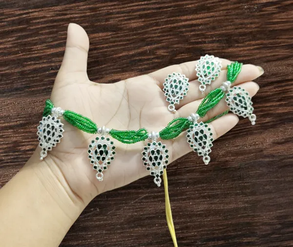 Assamese_Traditional_Green_Silver_Dugdugi_Golpata_Jewellery_Set