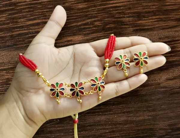 Assamese_Traditional_Multi_Meenakari_Tassel_Golpata_Jewellery_Set