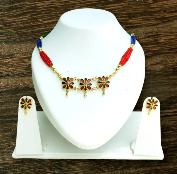 Assamese_Traditional_Multi_Meenakari_Tassel_Golpata_Jewellery_Set