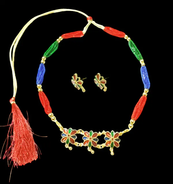 Assamese_Traditional_Multi_Meenakari_Tassel_Golpata_Jewellery_Set