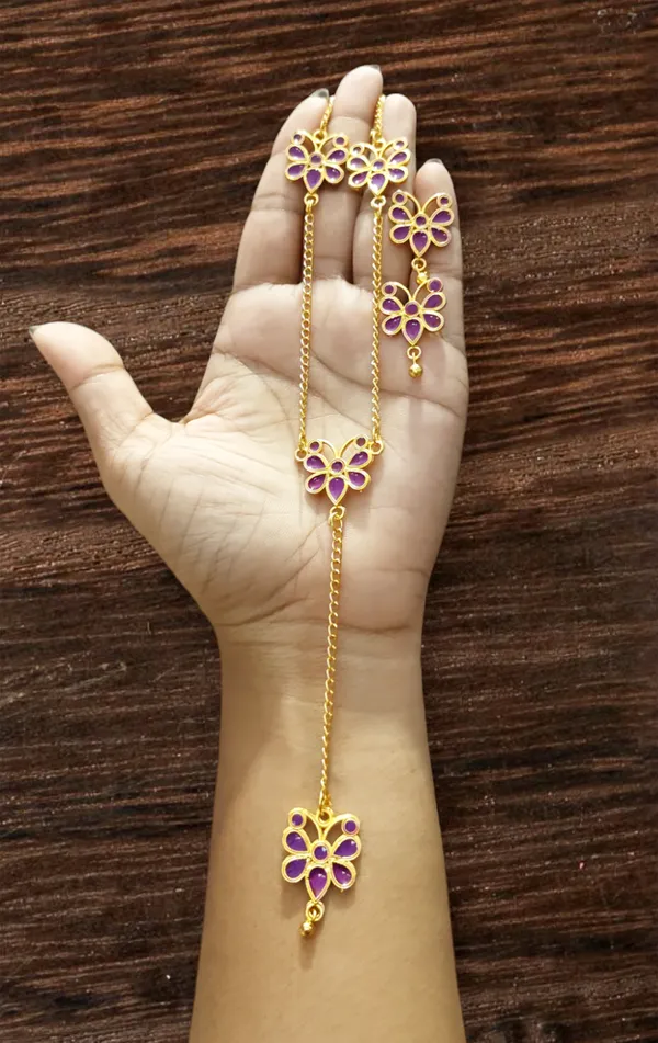 Assamese_Traditional_Purple_Meenakari_Butterfly_Jewellery_Set
