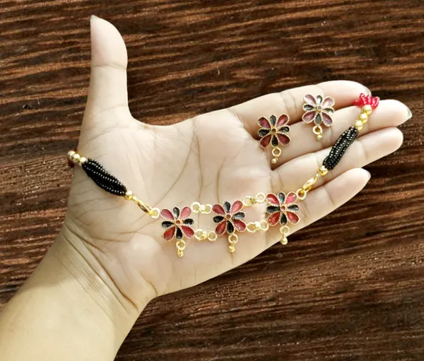 Assamese_Traditional_Red_Black_Meenakari_Tassel_Golpata_Jewellery_Set