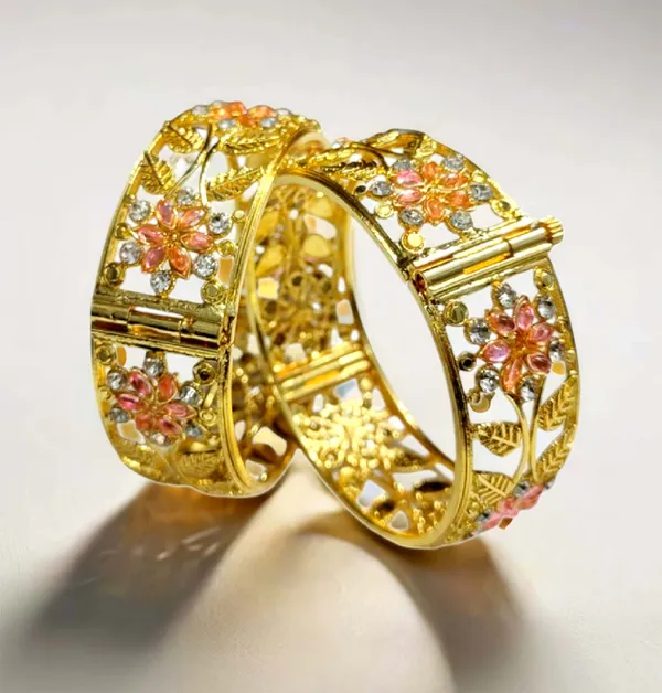 Assamese_Traditional__Copper_gold_plated_pink_white_stone_bangle_for_girls_&_women_(Pack_of_2)