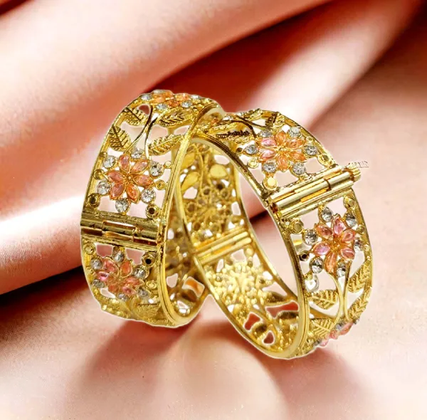 Assamese_Traditional__Copper_gold_plated_pink_white_stone_bangle_for_girls_&_women_(Pack_of_2)