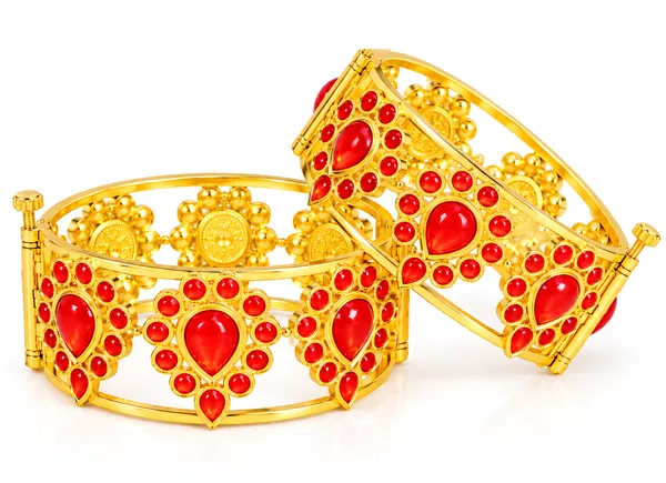 Assamese_Traditonal_Copper__Based_Gold-Plated_Red_Meenakari_Dugdugi_Bangle_Set_(Pack_Of_2)
