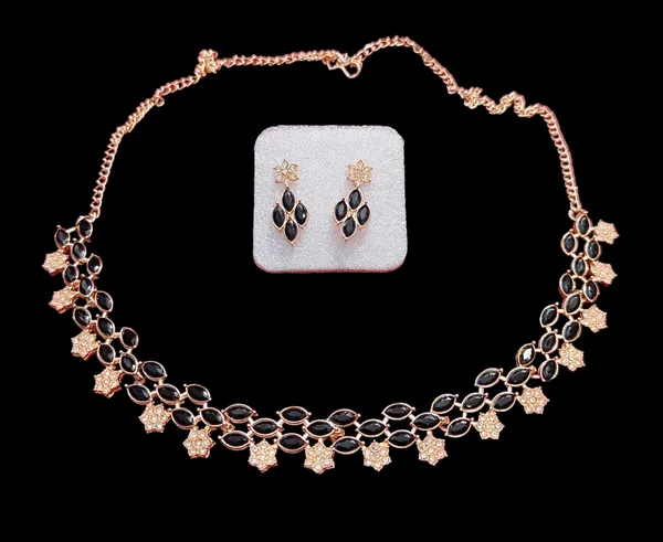 Assamese_Copper_Based_Black_Rose_Gold_Jewellery_Set