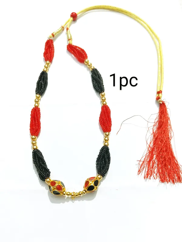 (Pack_Of_2)_Assamese_Traditional_Red_Black_Monimala_Tassel