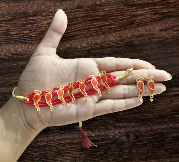 Assamese_Traditional_Red_Meenakari_Baby_Chorai_Golpata_Set
