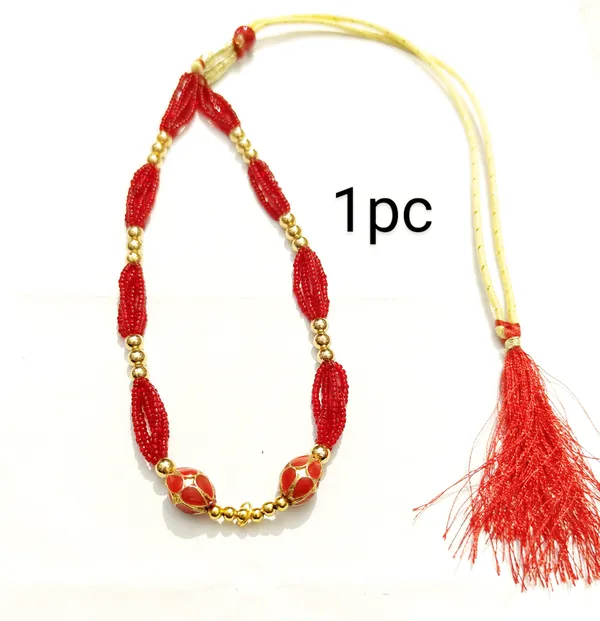 (Pack_Of_2)_Assamese_Traditional_Red_Monimala_Tassel