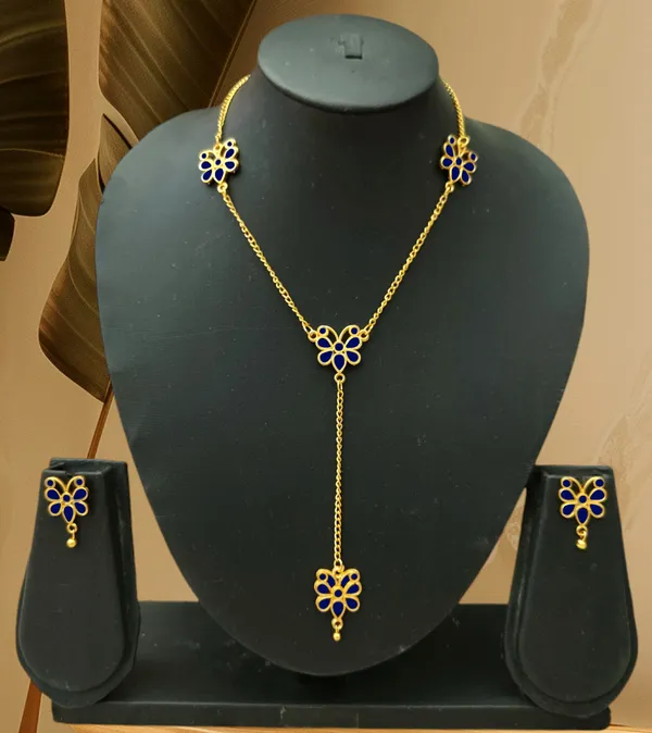BGGOLD_Copper_Based_Assamese_Traditional_Blue_Butterfly_Meenakari_Jewellery_Set