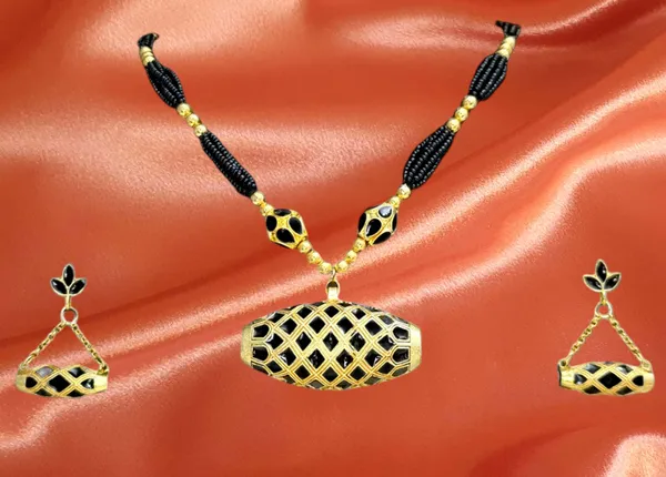 Copper_Based_Assamese_Traditional_Black_Meenakari_Ball_Tassel_Dhol_Biri_Set