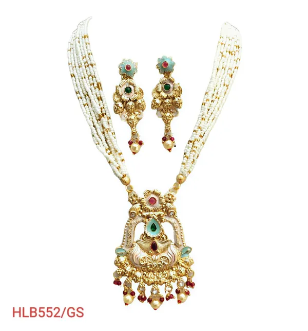 Balaji_Gold_Multicolour_Traditional_Multi_Colour_Minakari_Multi_Strand_Pearls_Long_Necklace_Earring_Set_For_Women